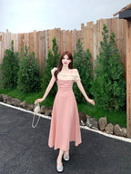 Ruffle Off-Shoulder A-Line Dress
