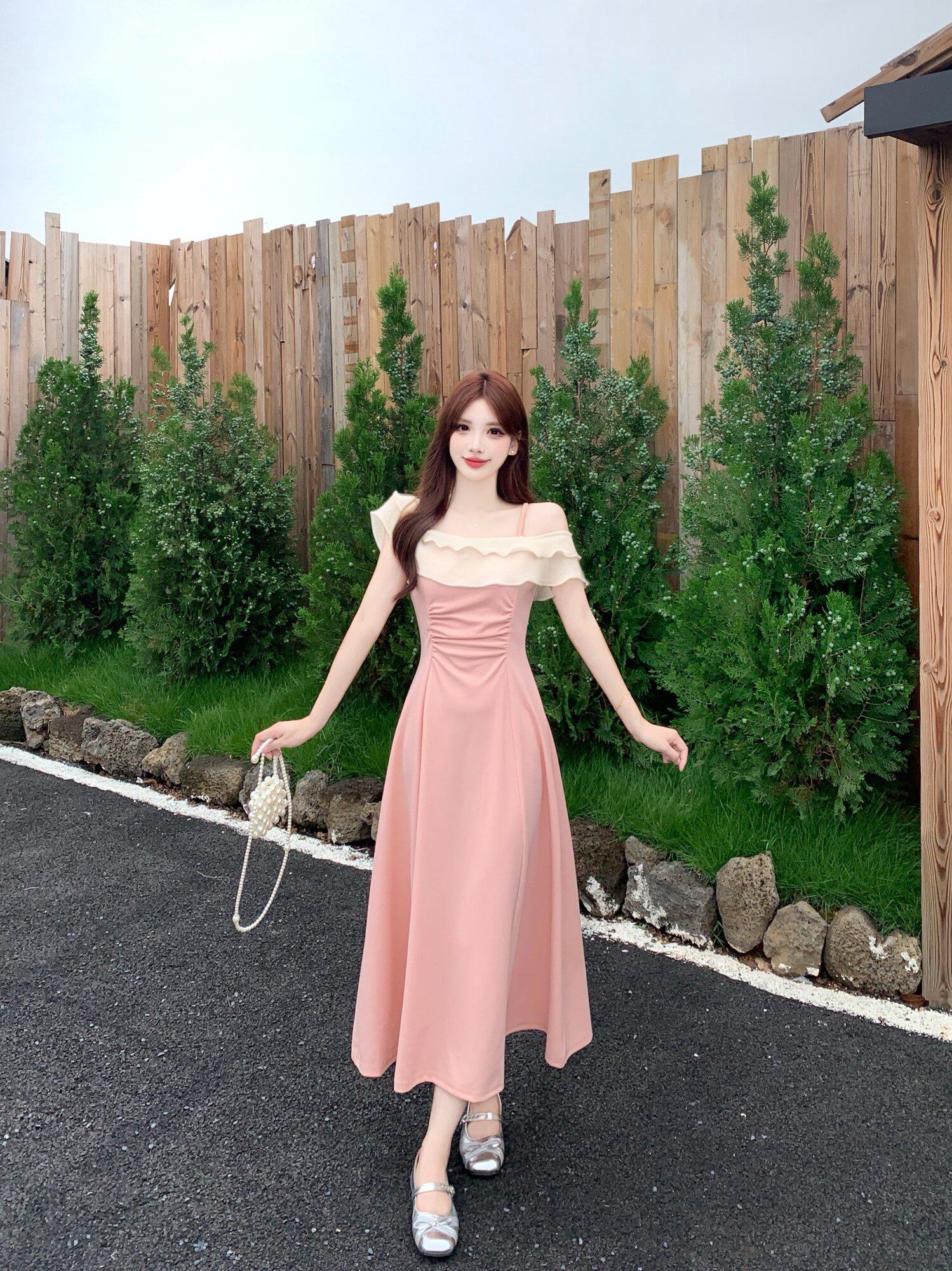 Ruffle Off-Shoulder A-Line Dress