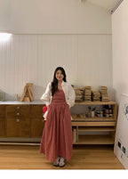 Red Gingham Strapless High Waist A-Line Maxi Dress