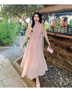 Cold Shoulder Tiered A - Line Maxi Dress - EveningVerse - 7