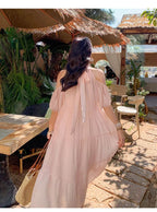 Cold Shoulder Tiered A - Line Maxi Dress - EveningVerse - 9