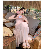 Cold Shoulder Tiered A - Line Maxi Dress - EveningVerse - 6