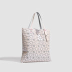 Geometric Pattern Structured Tote Bag for Daily Commuting