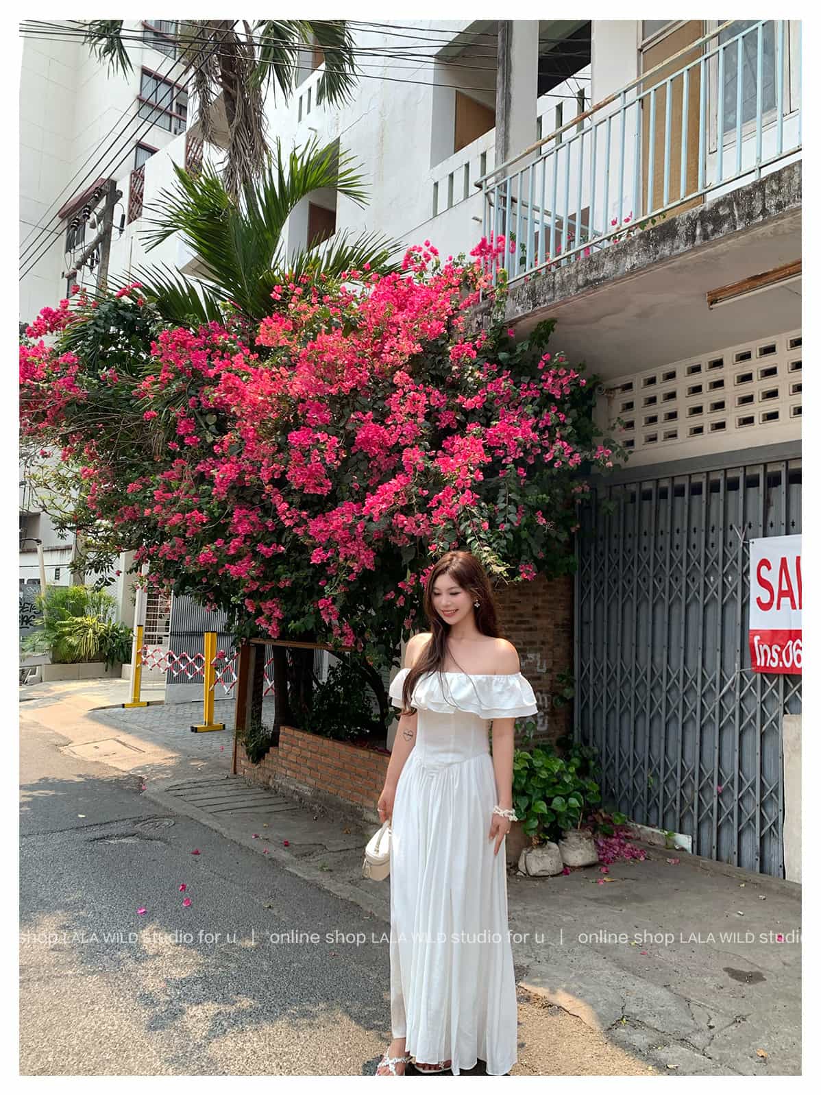 Plus Size Off Shoulder Ruched A-Line Maxi Dress