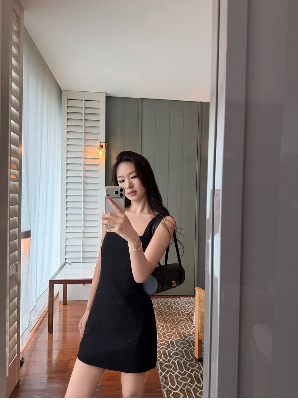 Square Neck 100% Linen Shift Mini Dress