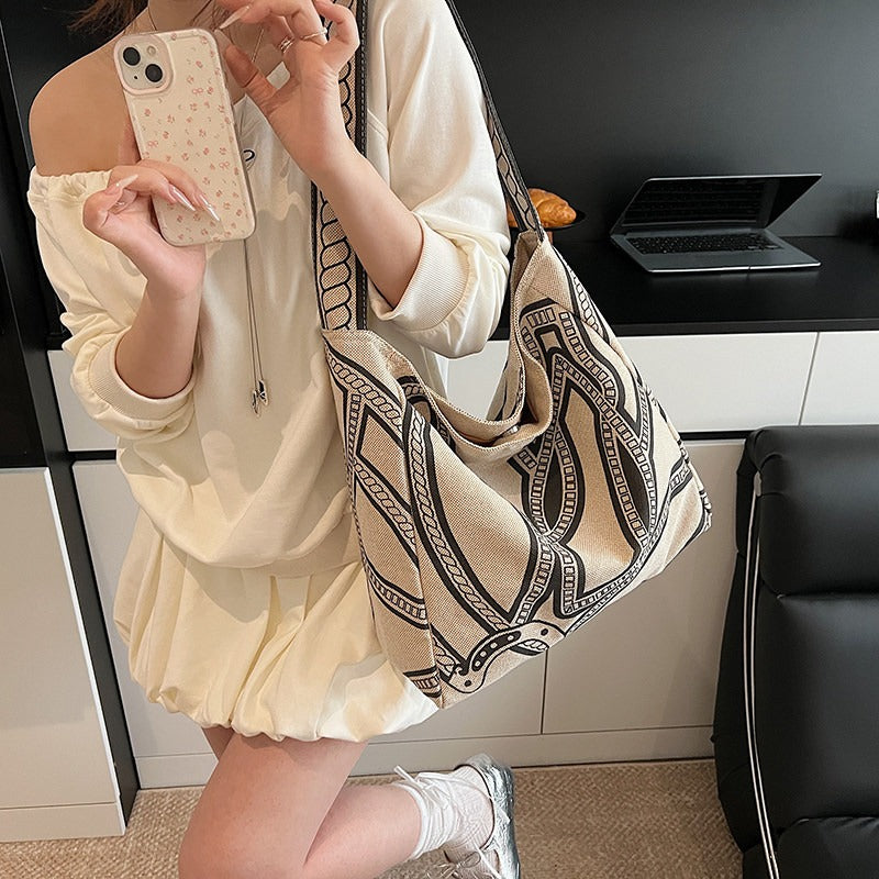 Printed Canvas Tote Bag for Daily Styling
