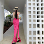Resort Muse One Shoulder Ruched Maxi Dress Set