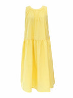 Yellow Sleeveless A-Line Maxi Dress