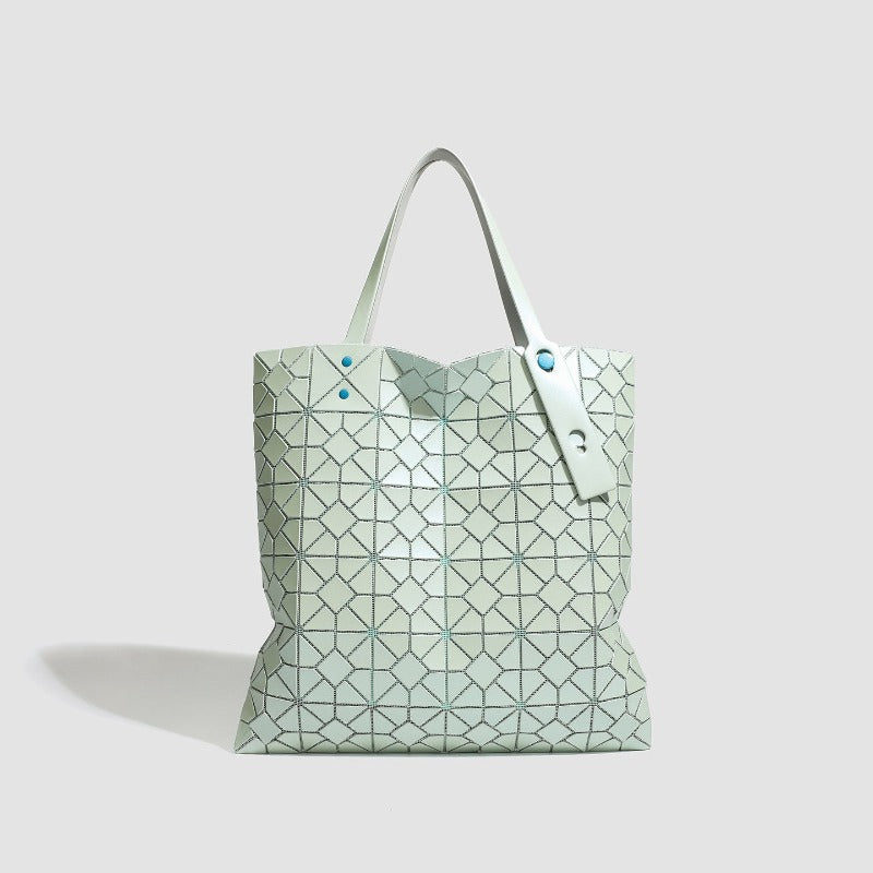 Geometric Pattern Structured Tote Bag for Daily Commuting