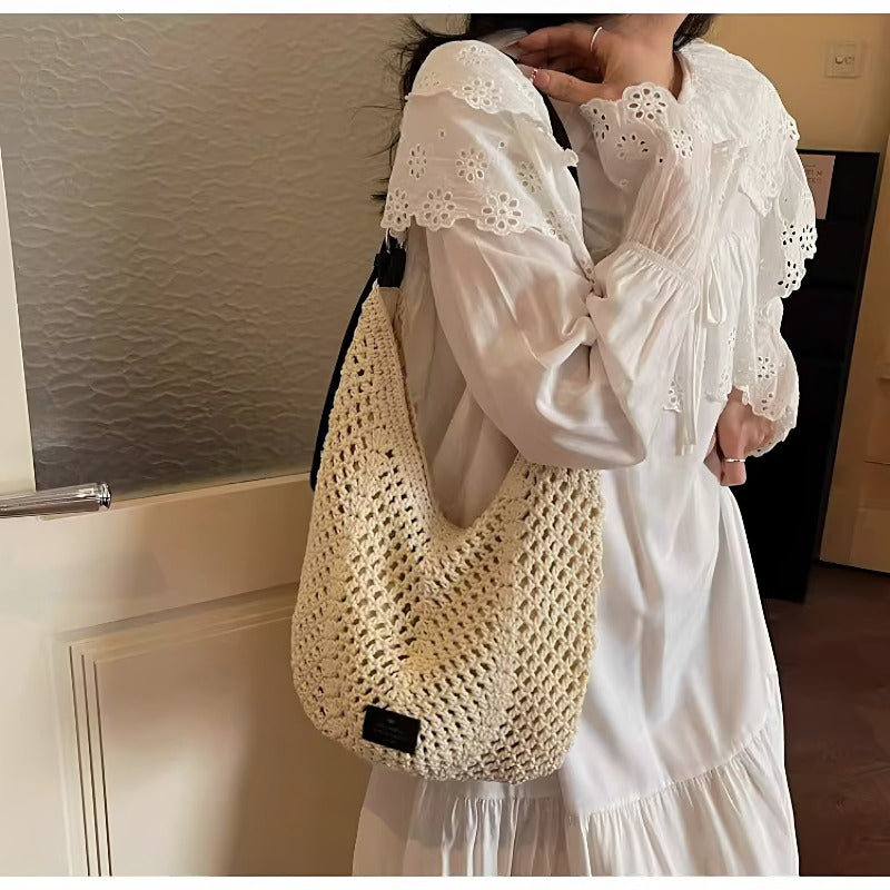Woven Crochet Tote Bag
