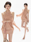 Draped Halter Neck Ruched Bodycon Mini Dress - EveningVerse - 1