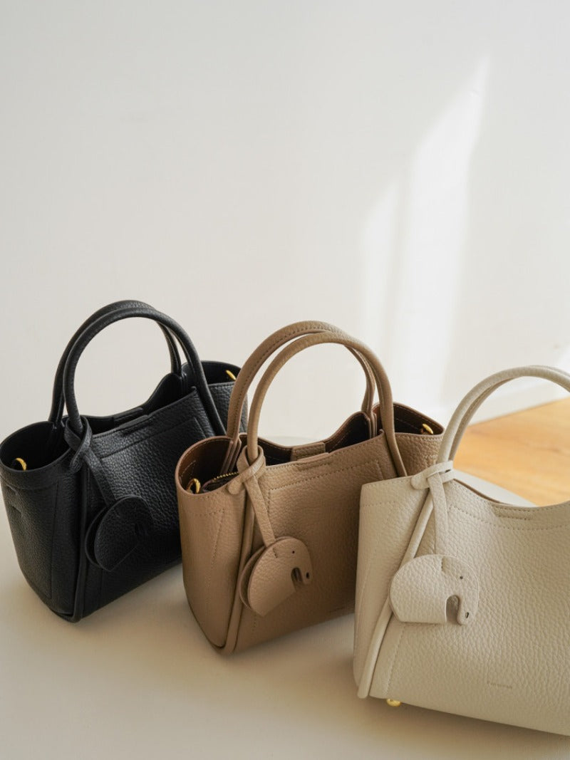 Textured Mini Handbag with Long Strap