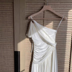 One Shoulder Ruched Maxi Dress