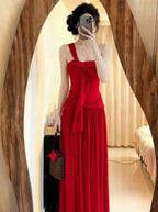 Scarlet Romance Bow Front Strapless Maxi Dress
