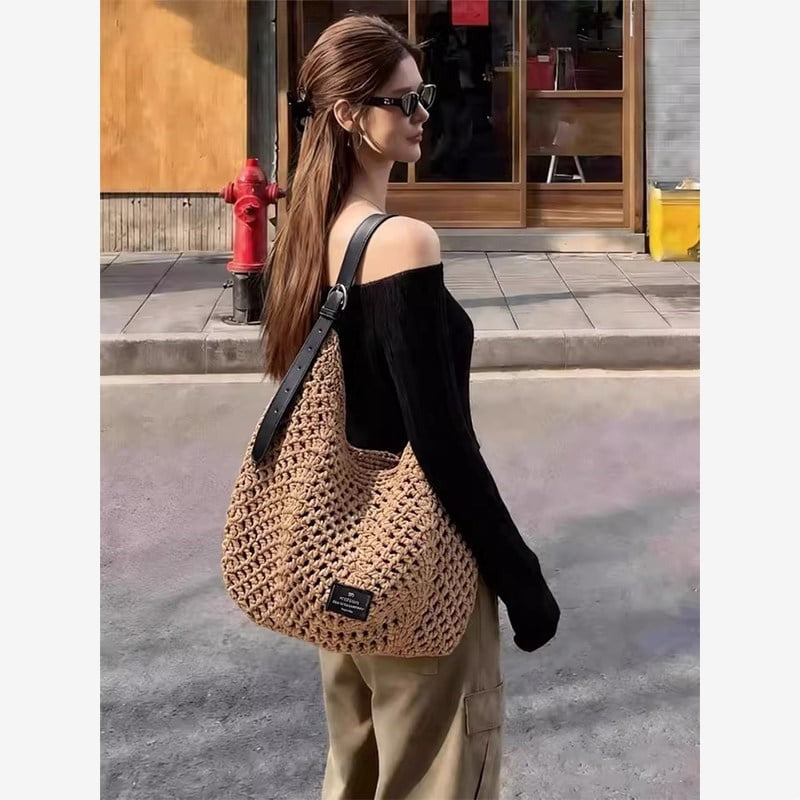 Woven Crochet Tote Bag