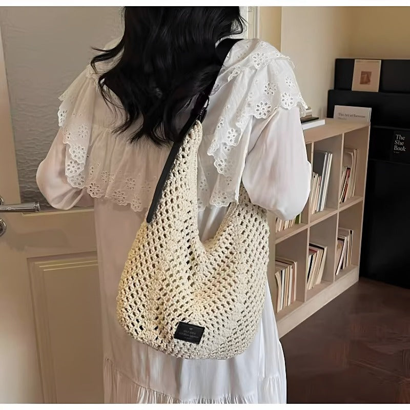 Woven Crochet Tote Bag
