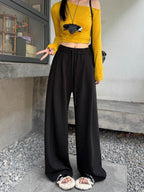 High Waist Stretch Wide Leg Casual Pants - EveningVerse - 7