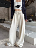 High Waist Stretch Wide Leg Casual Pants - EveningVerse - 5