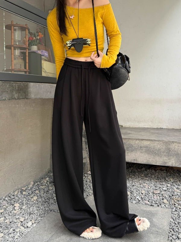 High Waist Stretch Wide Leg Casual Pants Secondary image