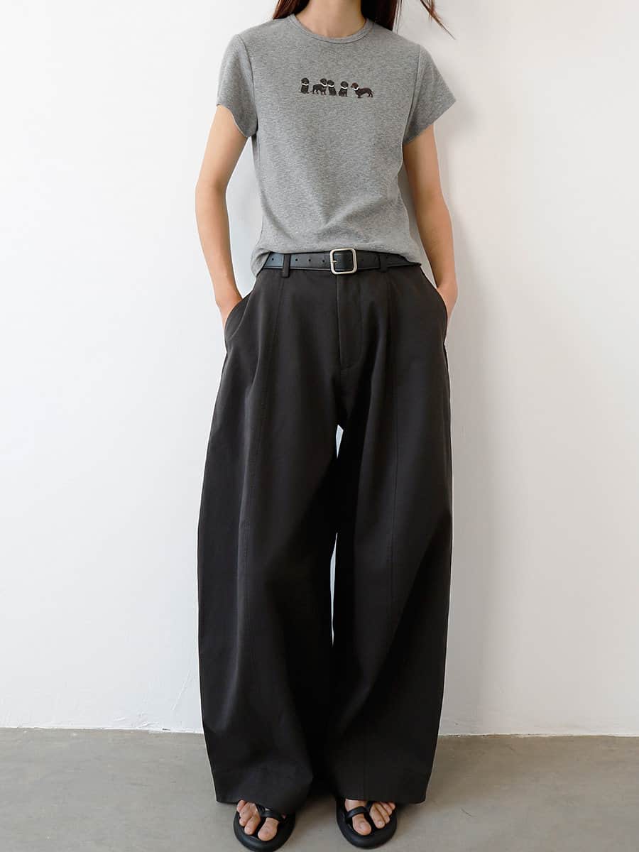 High Waist Tailored Wide Leg Pants Pear Shape Friendly Secondary image