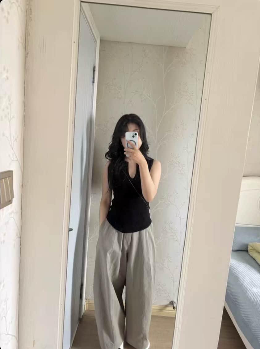 High Waist Tailored Wide Leg Pants Pear Shape Friendly - EveningVerse - 7