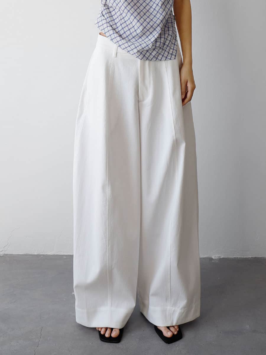 High Waist Tailored Wide Leg Pants Pear Shape Friendly - EveningVerse - 6