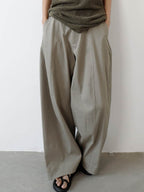 High Waist Tailored Wide Leg Pants Pear Shape Friendly - EveningVerse - 10