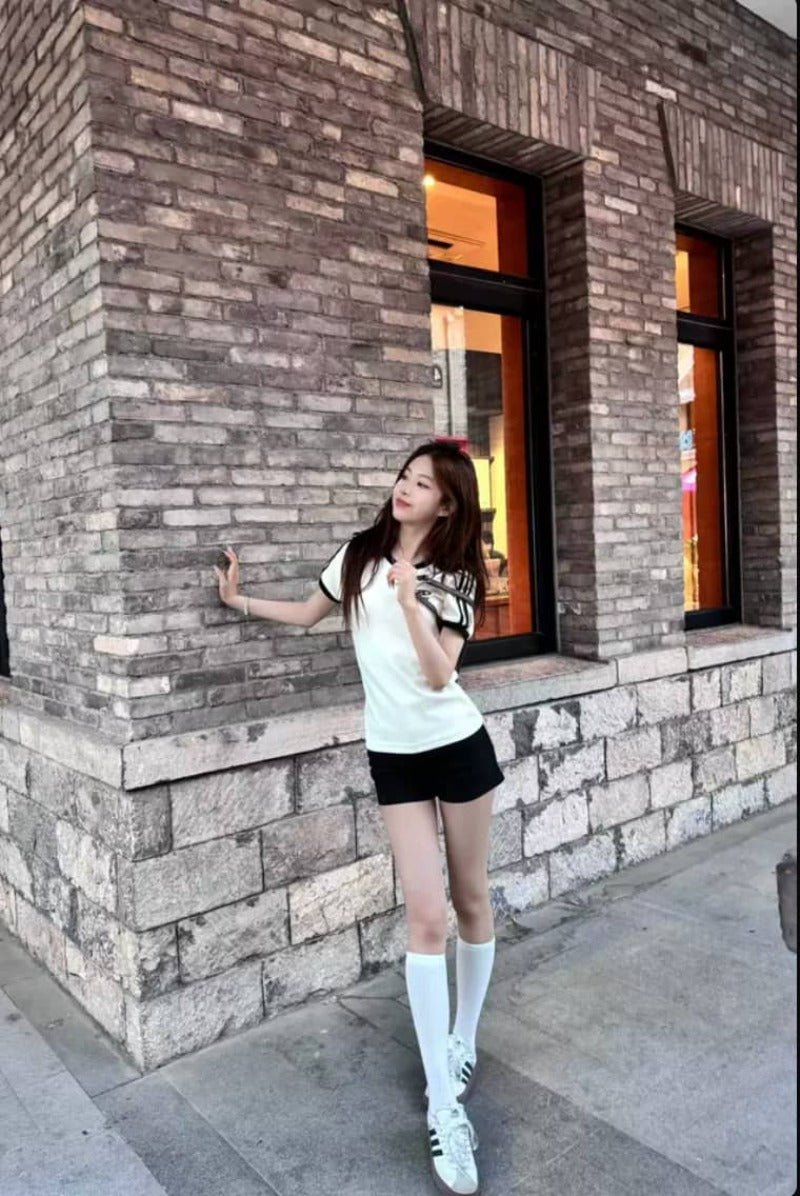 High Waist Wide Waistband Sport Shorts - EveningVerse - 5
