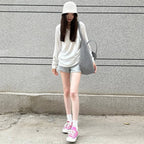 High Waist Wide Waistband Sport Shorts - EveningVerse - 2