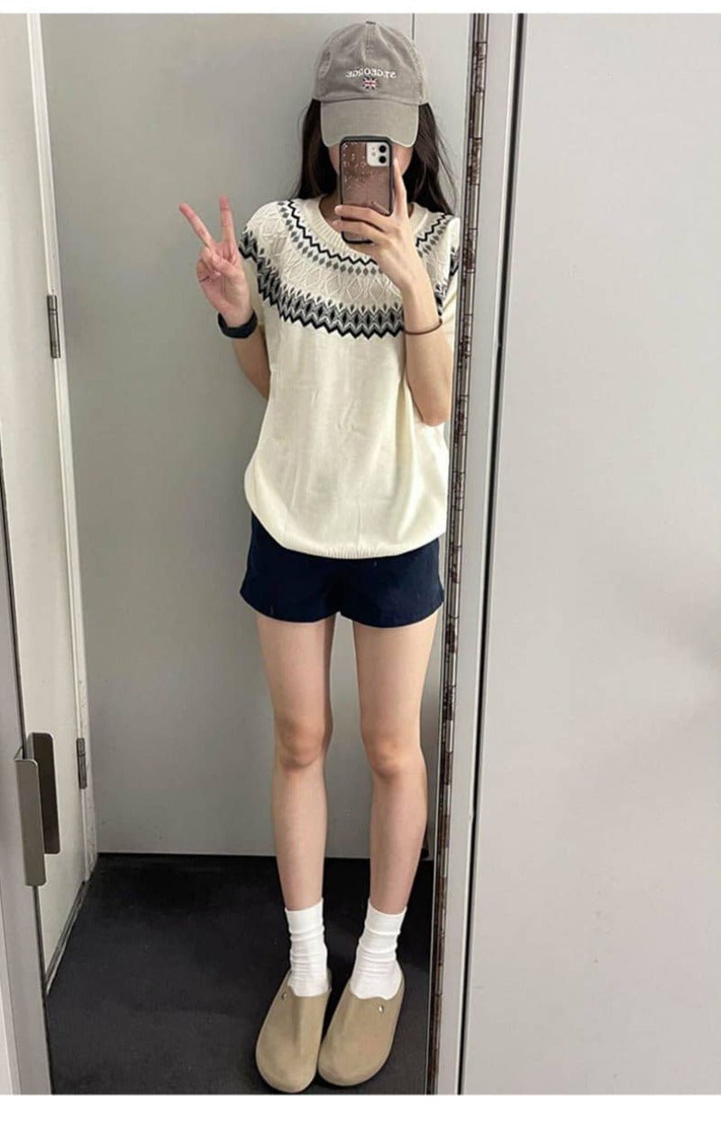 High Waist Wide Waistband Sport Shorts - EveningVerse - 10