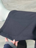 Khaki/Navy High Waist Wide Leg Straight Pants - EveningVerse - 9