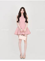 Multi Color Sleeveless Round Neck A - Line Mini Dress - EveningVerse - 7