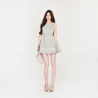 Multi Color Sleeveless Round Neck A - Line Mini Dress - EveningVerse - 14