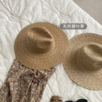 Natural Wheat Straw Wide Brim Fedora - UPF 50+ Sun Protection - EveningVerse - 7