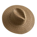 Natural Wheat Straw Wide Brim Fedora - UPF 50+ Sun Protection - EveningVerse - 1