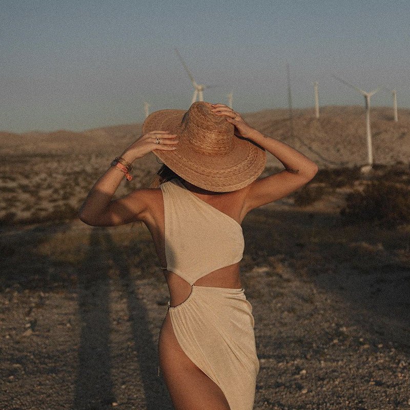 Natural Wheat Straw Wide Brim Fedora - UPF 50+ Sun Protection - EveningVerse - 8
