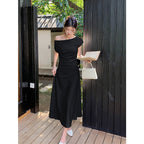 Off Shoulder Midi Wedding Guest Dress - EveningVerse - 11
