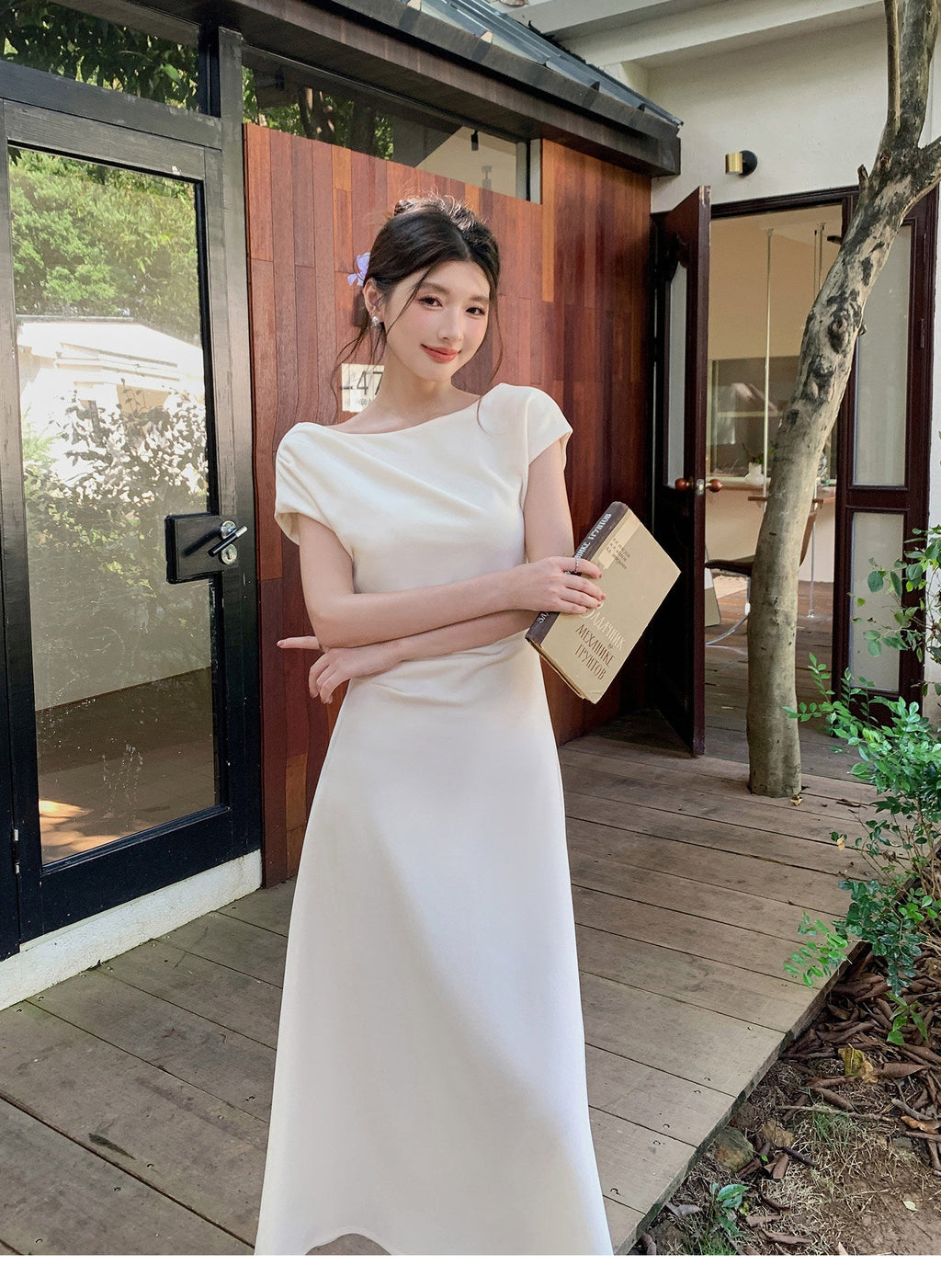 Off Shoulder Midi Wedding Guest Dress - EveningVerse - 7