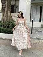 Plus Size Floral Sweetheart Cami Maxi Dress Cardigan Set - EveningVerse - 3