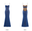 Sheer Lace Backless Mermaid Maxi Gown - EveningVerse - 5