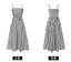 Striped Square Neck A - Line Maxi Dress with Pockets - EveningVerse - 7