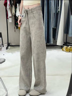 Tie - Dye High Waist Straight Wide Leg Denim Pants - EveningVerse - 9